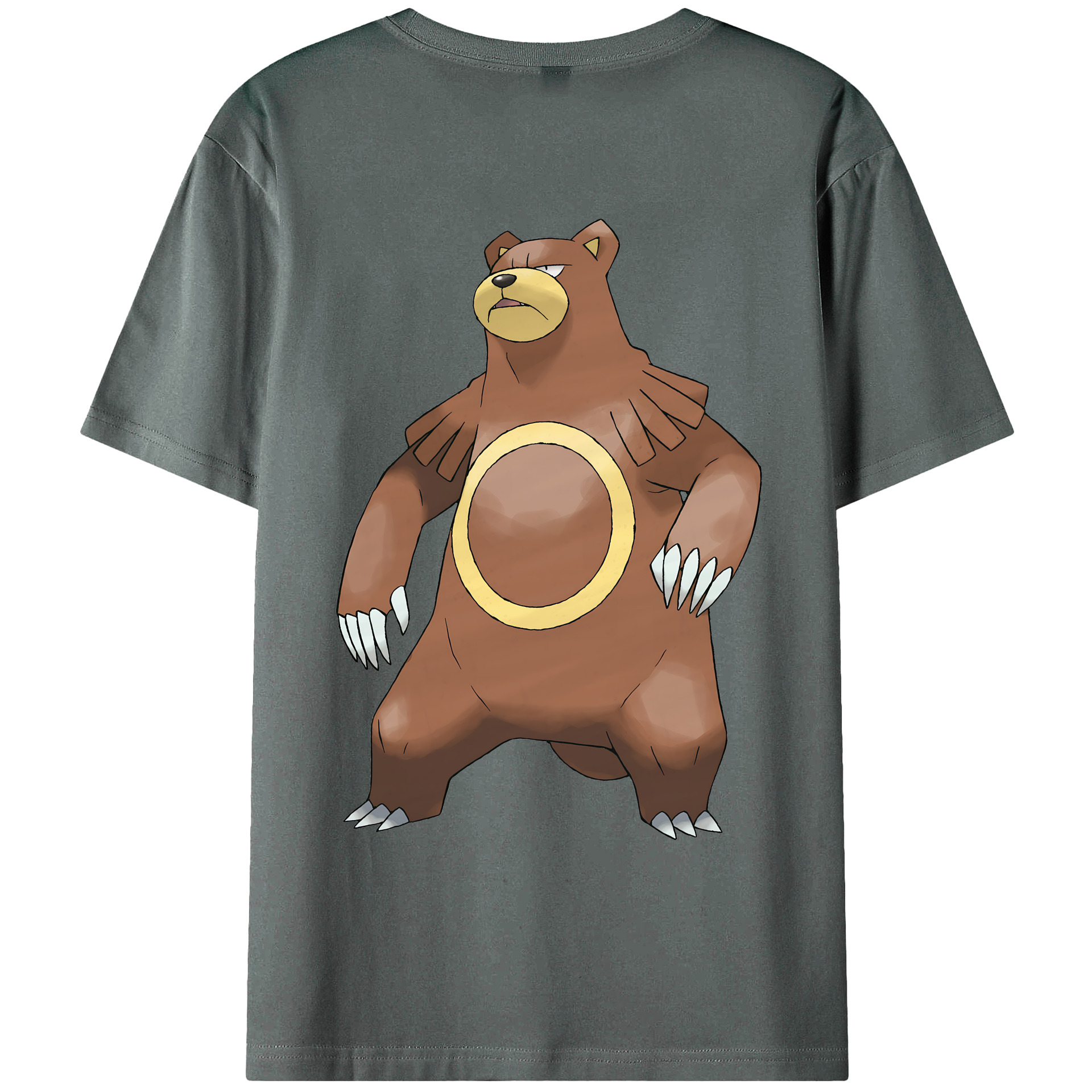 （画像用） ポケットモンスター Pokémon 綿100％ メンズ半袖Tシャツ（バックプリント） 通気性